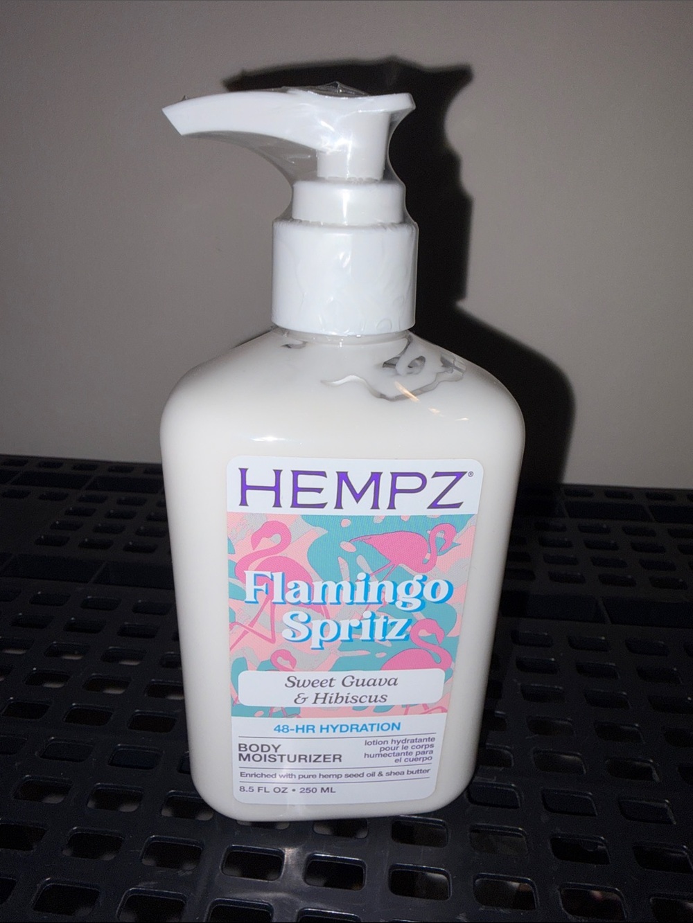 Hempz flamingo, spritz, sweet guava, and hibiscus moisturizer